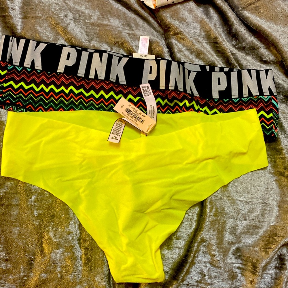 (2) PINK panties size large